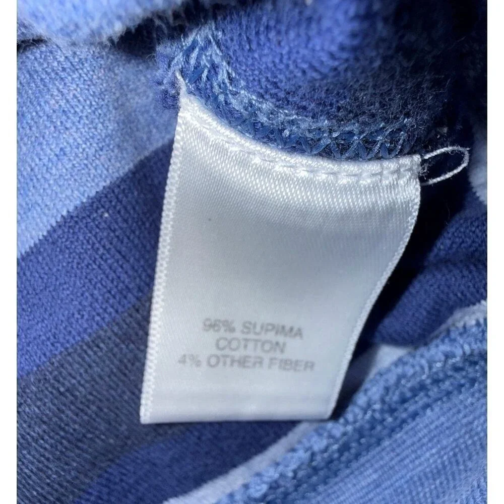 CREMIEUX Supima Cotton 1/4 Zip Pullover Sweater Multi Stripe XL‎